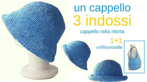 tutorial cappello rafia prada|Cappello Uncinetto Rafia .